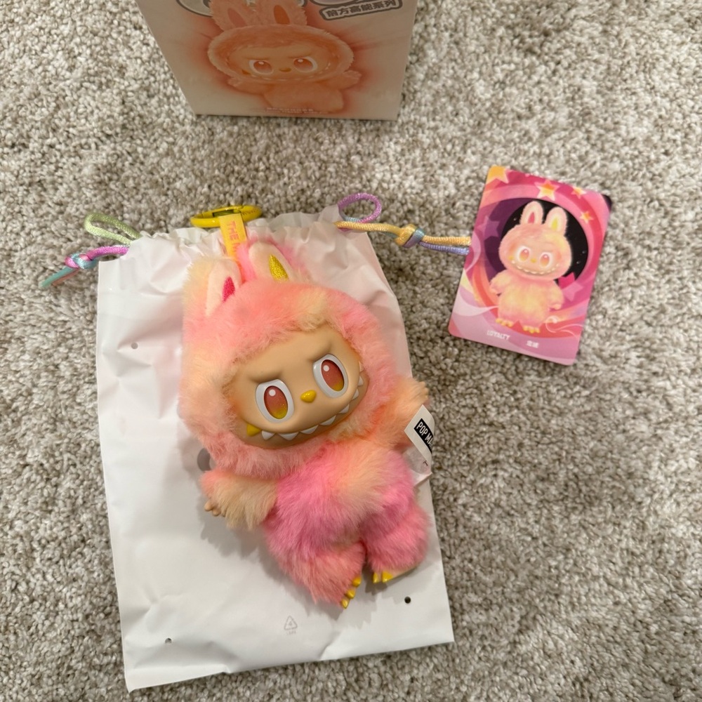 Pop Mart Labubu Pink and Yellow Loyalty Big Into Energy